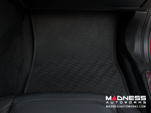 Alfa Romeo Giulia Floor Mat Set - All Weather Rubber Front/ Rear 4 Piece Set - Deluxe - RWD Model